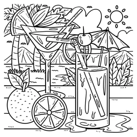 Free Summer Picture To Color In