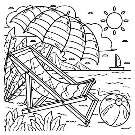 Free Summer Picture To Color In