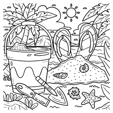 Free Summer Picture To Color In