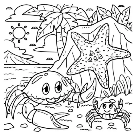 Free Summer Picture To Color In