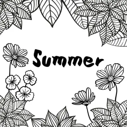 Free Summer Picture To Color In