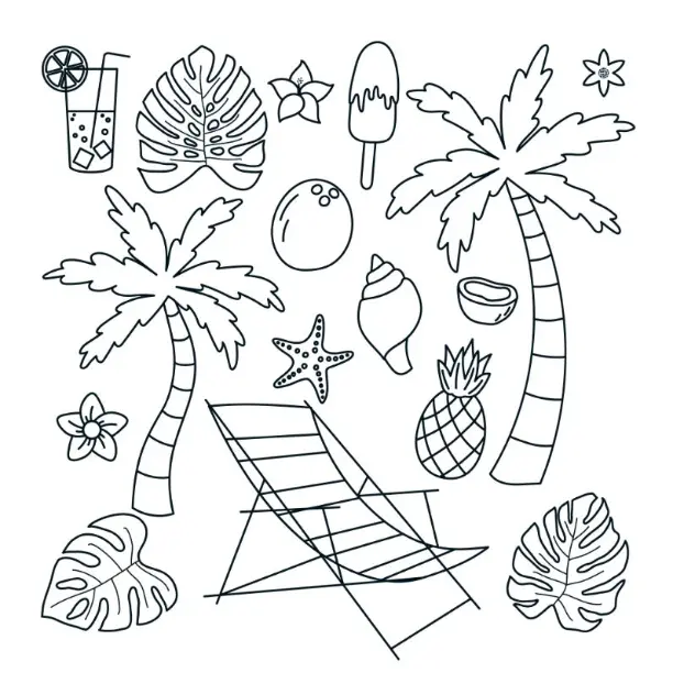 Free Summer Picture To Color In