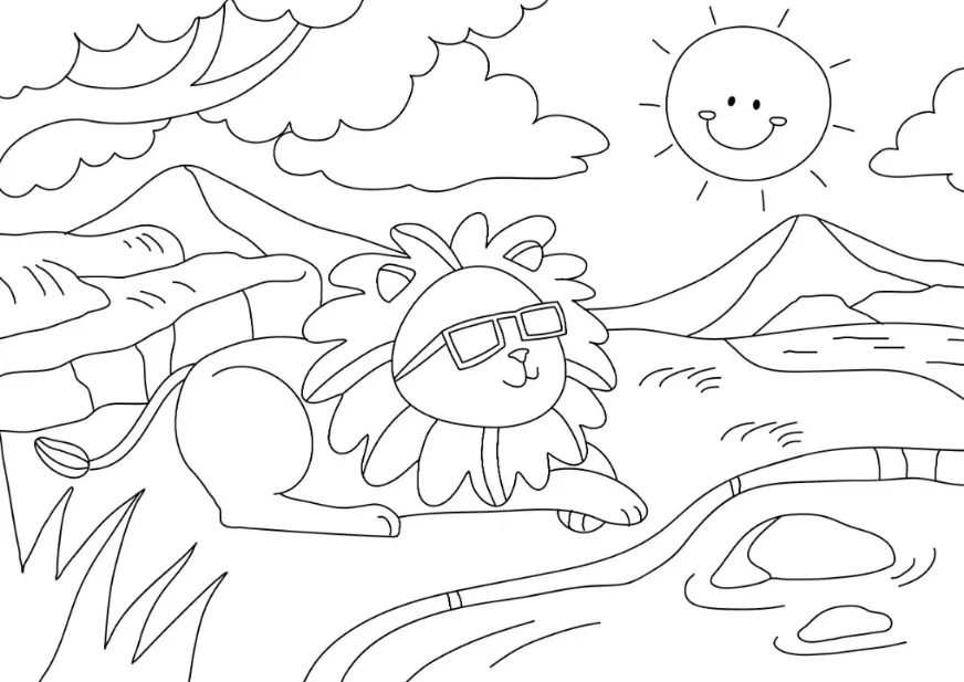 Free Summer Picture To Color In