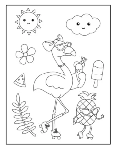 Free Summer Picture To Color In