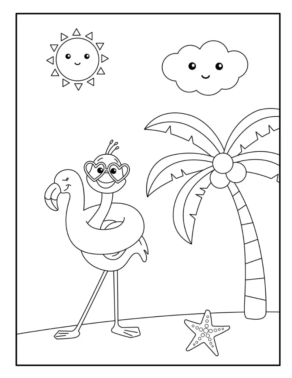 Free Summer Picture To Color In