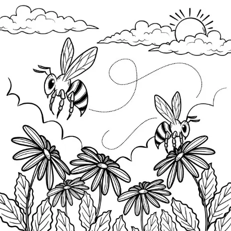 Free Summer Picture To Color In