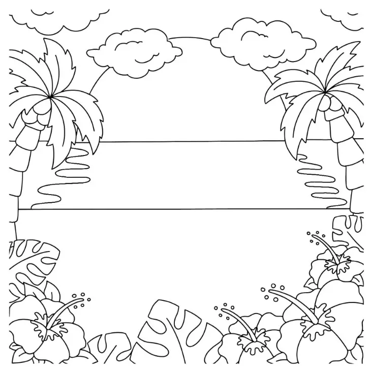 Free Summer Picture To Color In