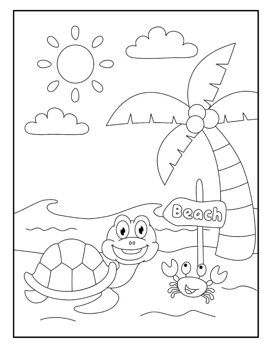 Free Summer Picture To Color In 36