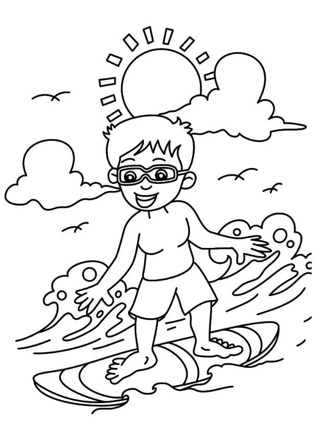 Free Summer Picture To Color In