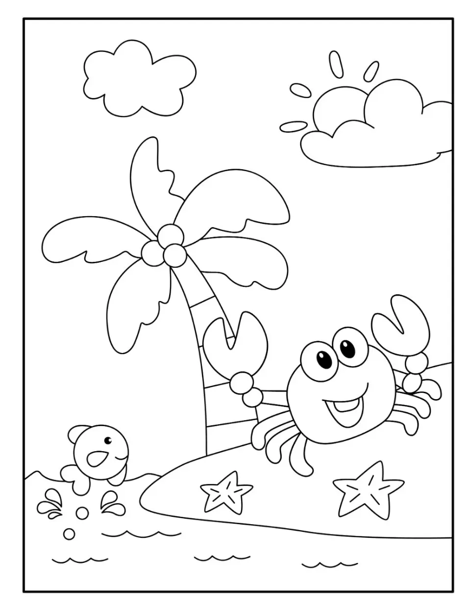 Free Summer Picture To Color In