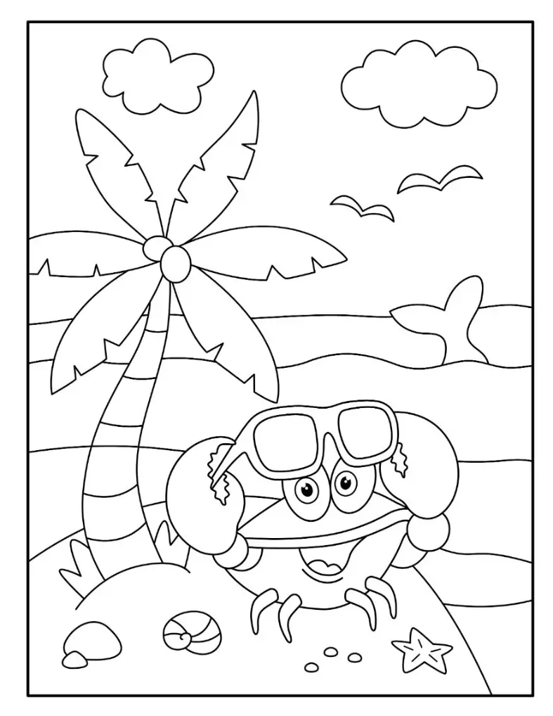 Free Summer Picture To Color In