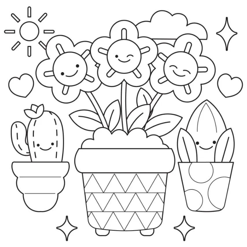 Free Summer Picture To Color In