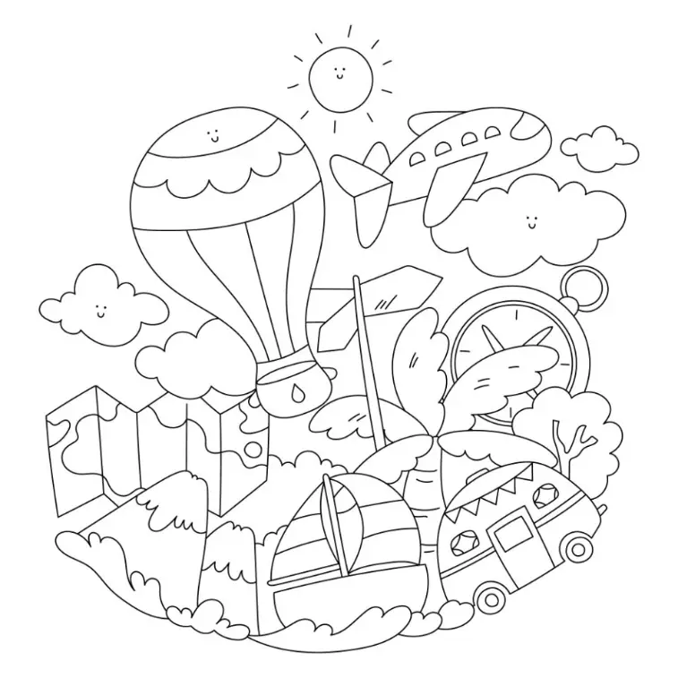 Free Summer Picture To Color In