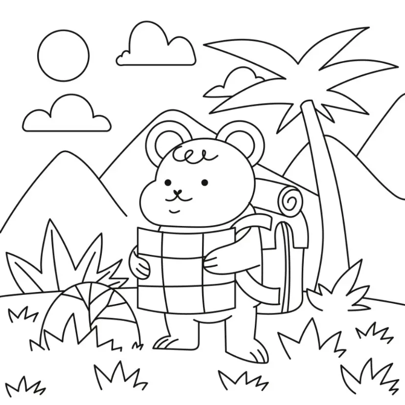 Free Summer Picture To Color In