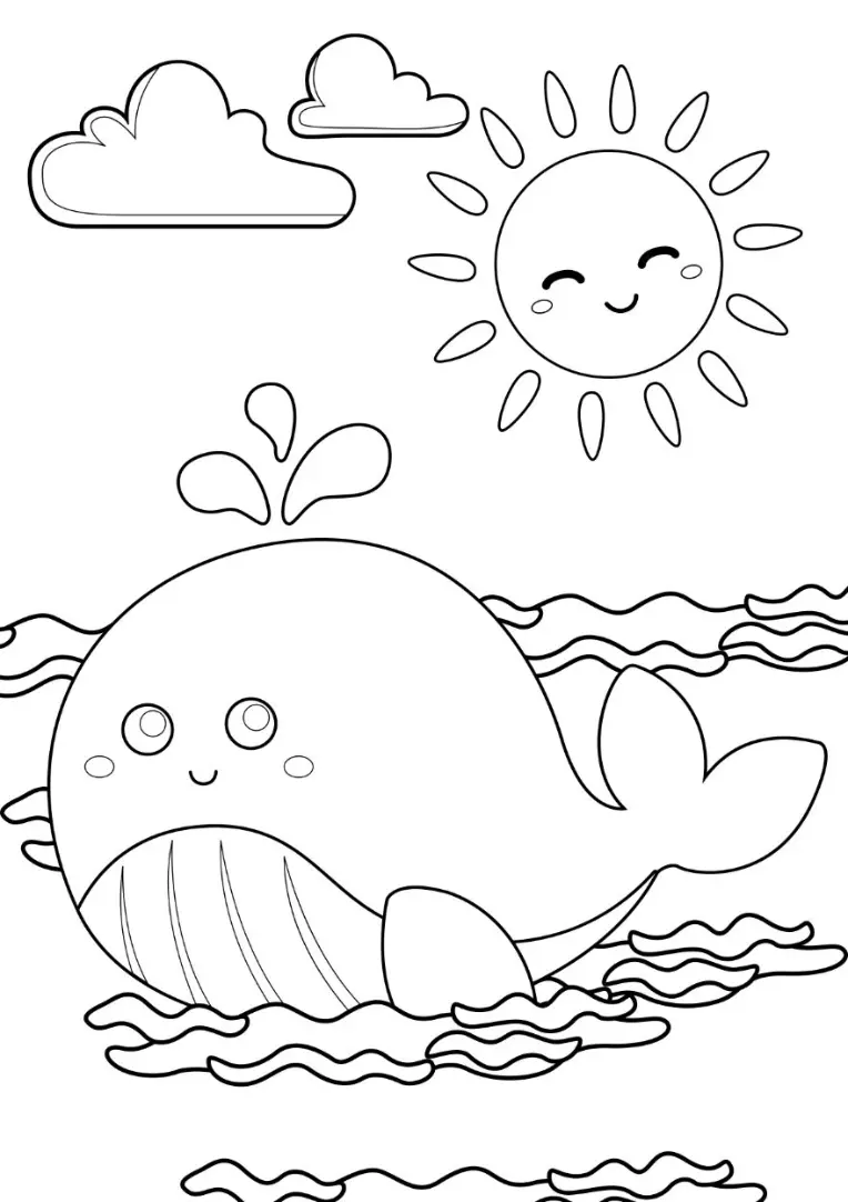 Free Summer Picture To Color In