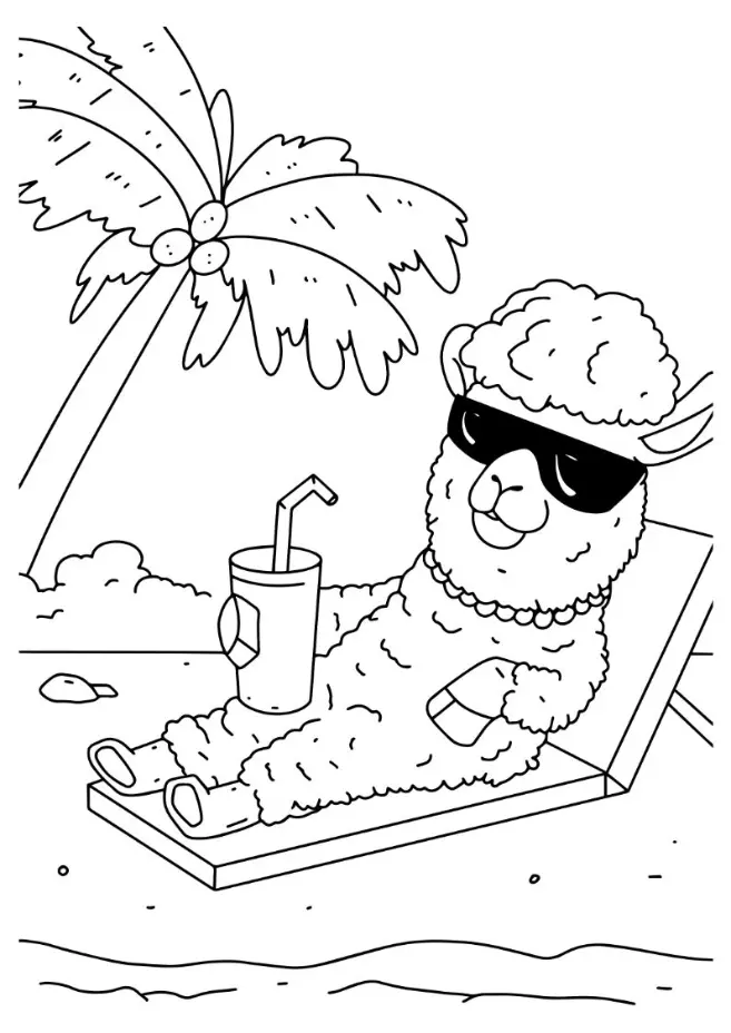 Free Summer Picture To Color In