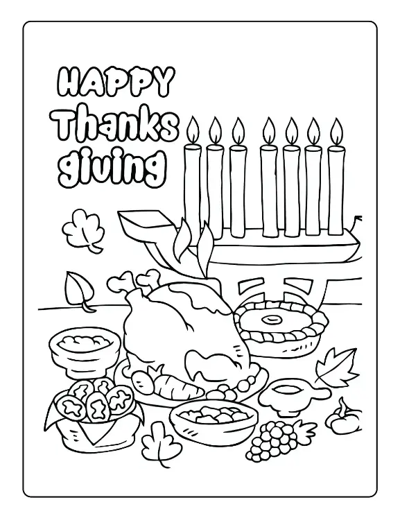 Free Thanksgiving Picture To Color In