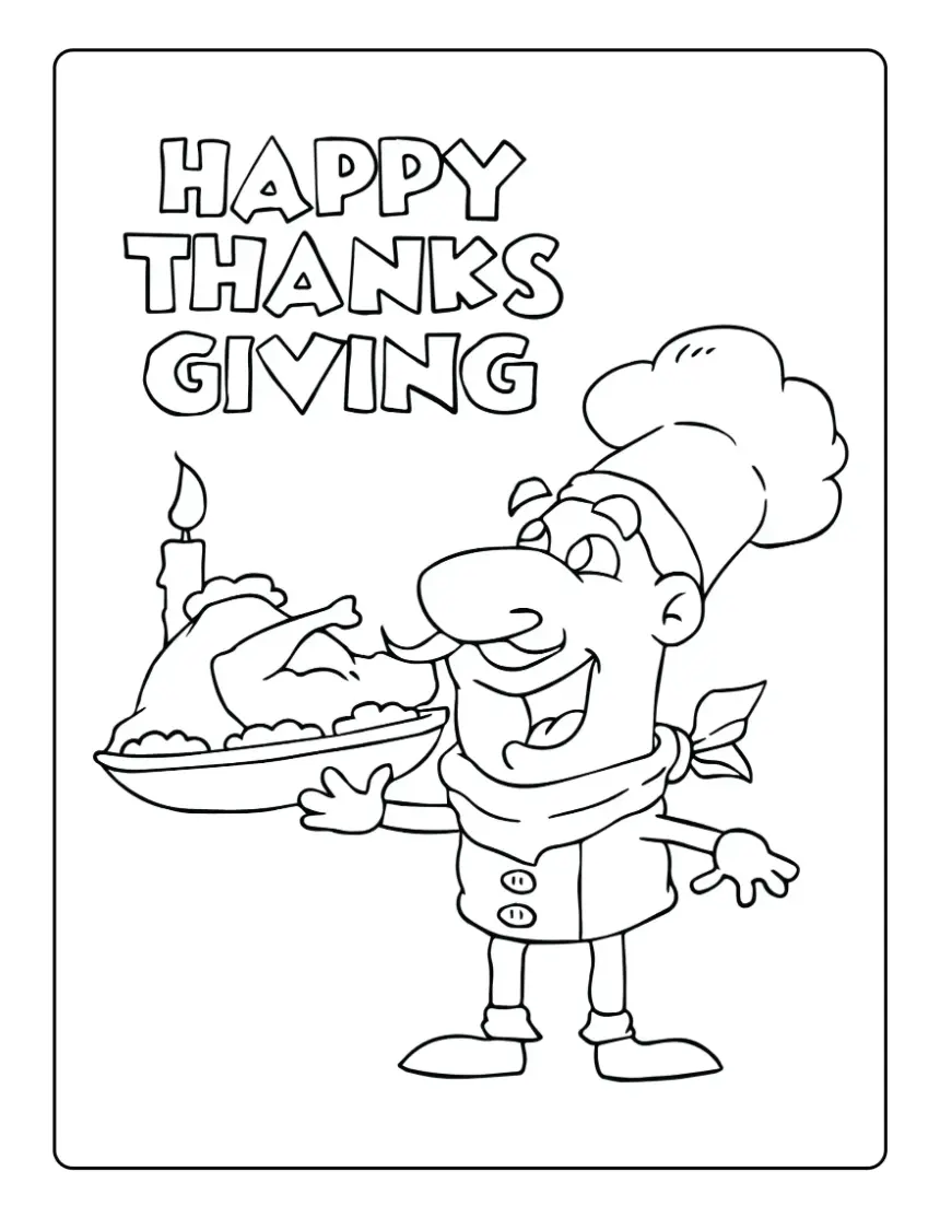 Free Thanksgiving Picture To Color In