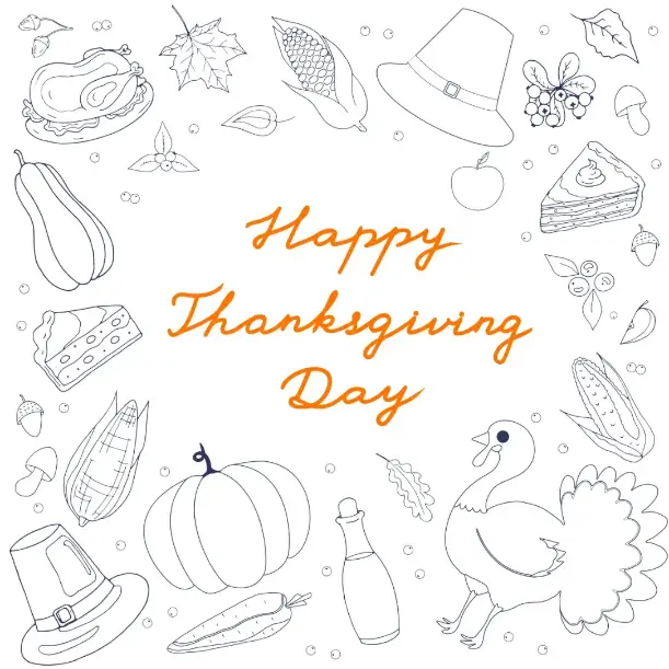 Free Thanksgiving Picture To Color In