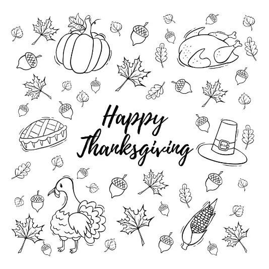 Free Thanksgiving Picture To Color In