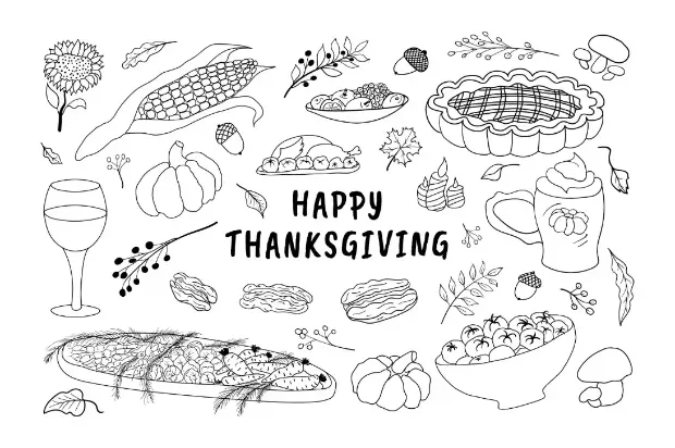 Free Thanksgiving Picture To Color In