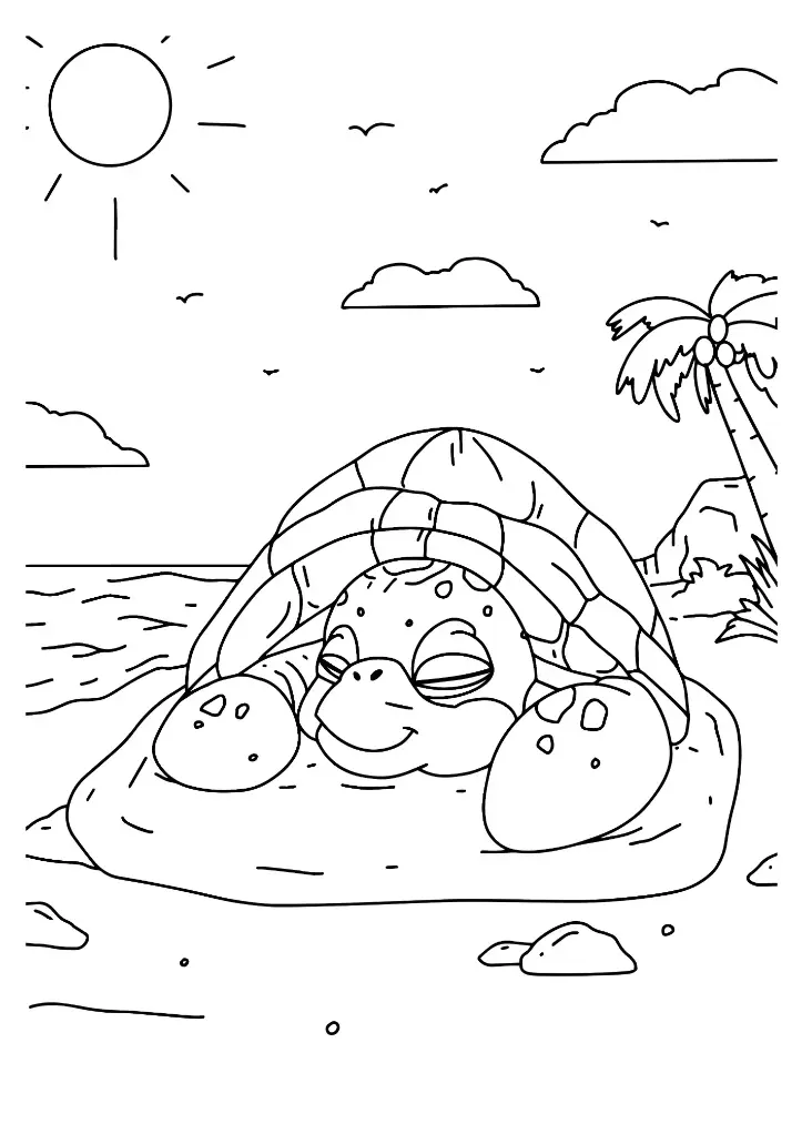 Free Turtle Picture To Color In