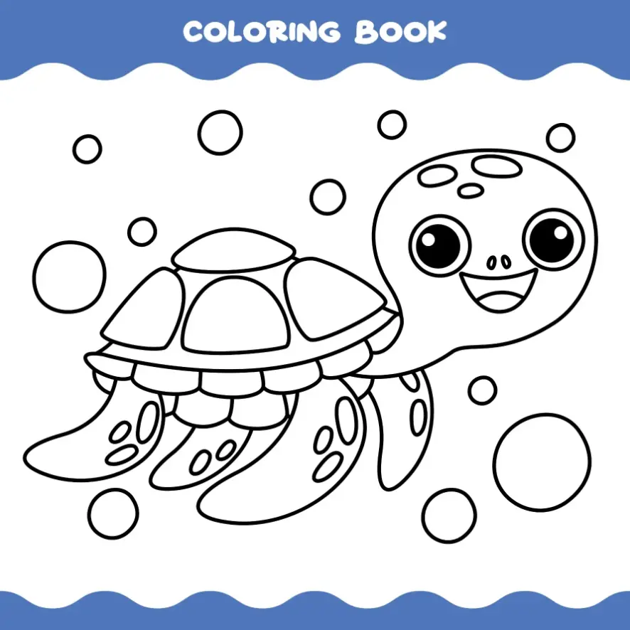 Free Turtle Picture To Color In