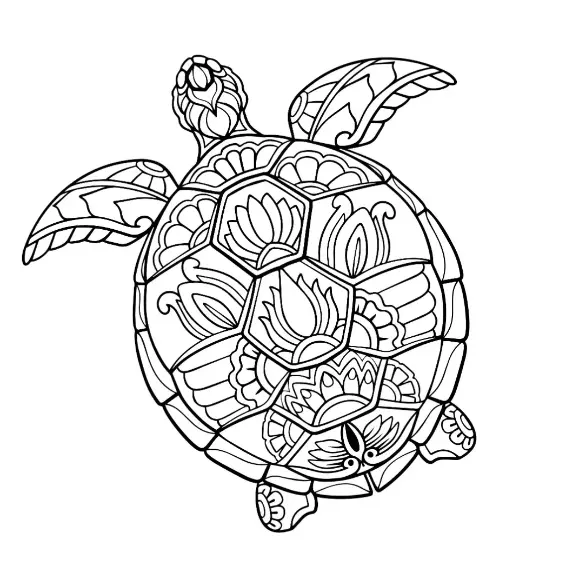 Free Turtle Picture To Color In