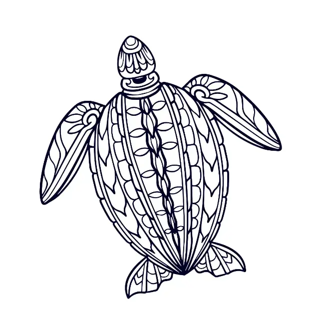 Free Turtle Picture To Color In