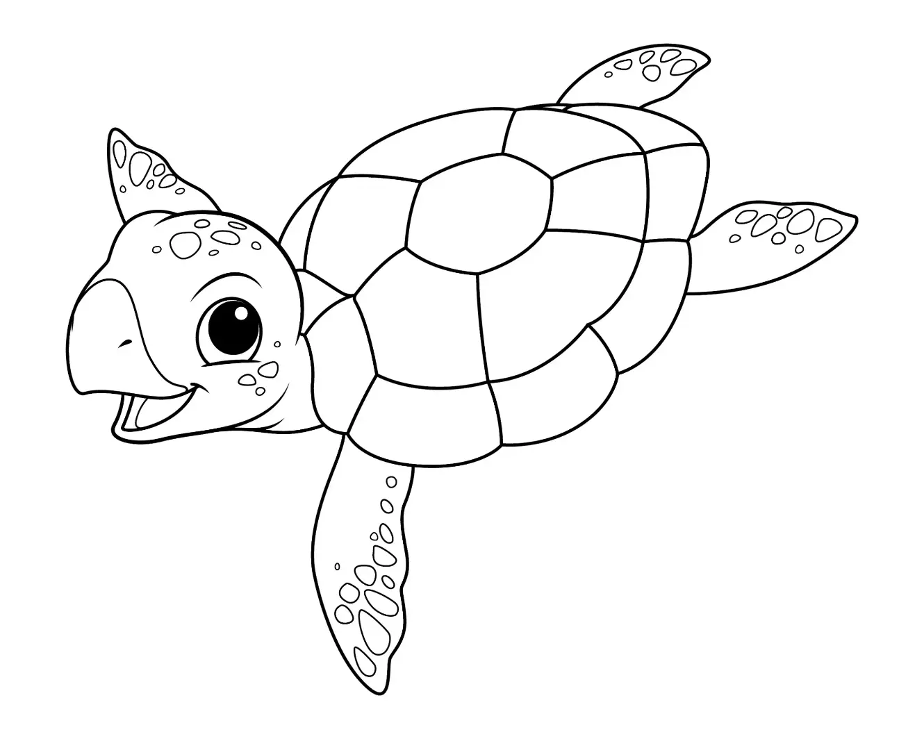 Free Turtle Picture To Color In