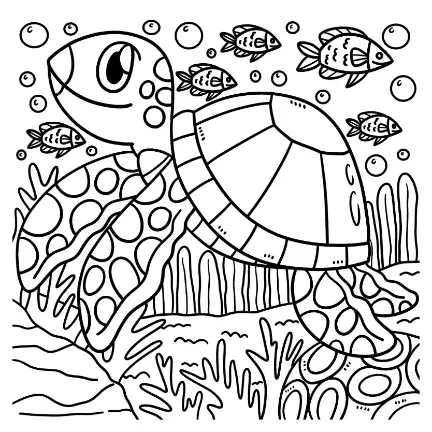 Free Turtle Picture To Color In