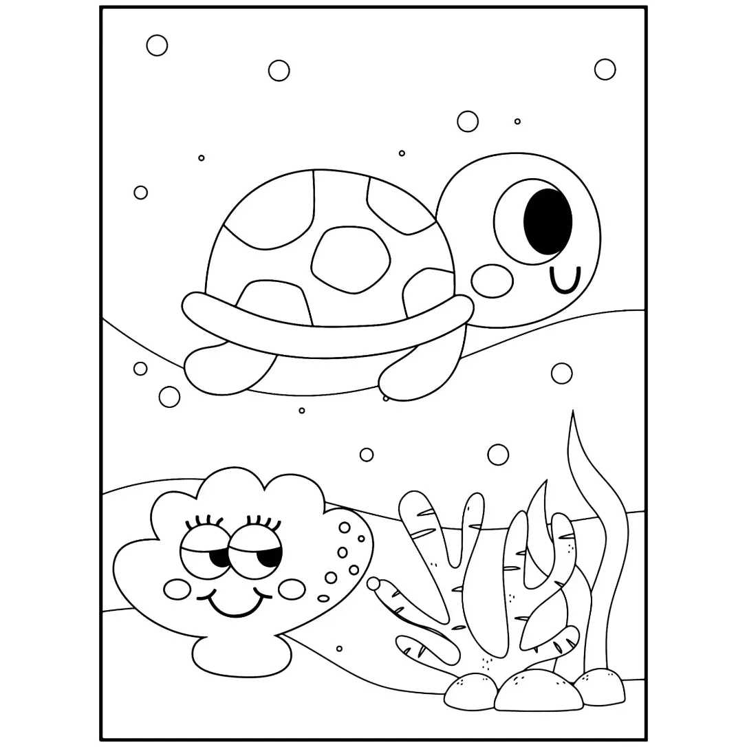 Free Turtle Picture To Color In