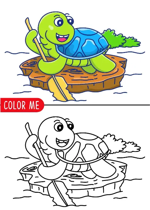 Free Turtle Picture To Color In