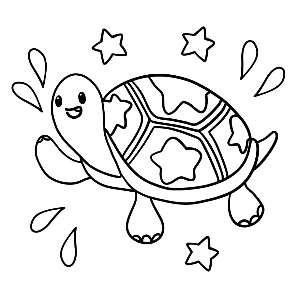 Free Turtle Picture To Color In