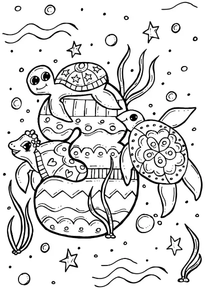 Free Turtle Picture To Color In