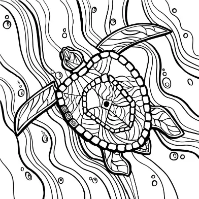 Free Turtle Picture To Color In