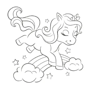 Free Unicorn Picture To Color In