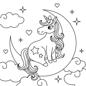 Free Unicorn Picture To Color In