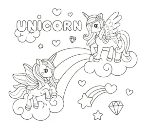 Free Unicorn Picture To Color In