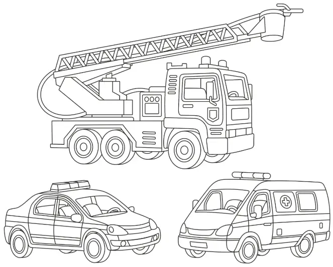 Free Vehicle Picture To Color In