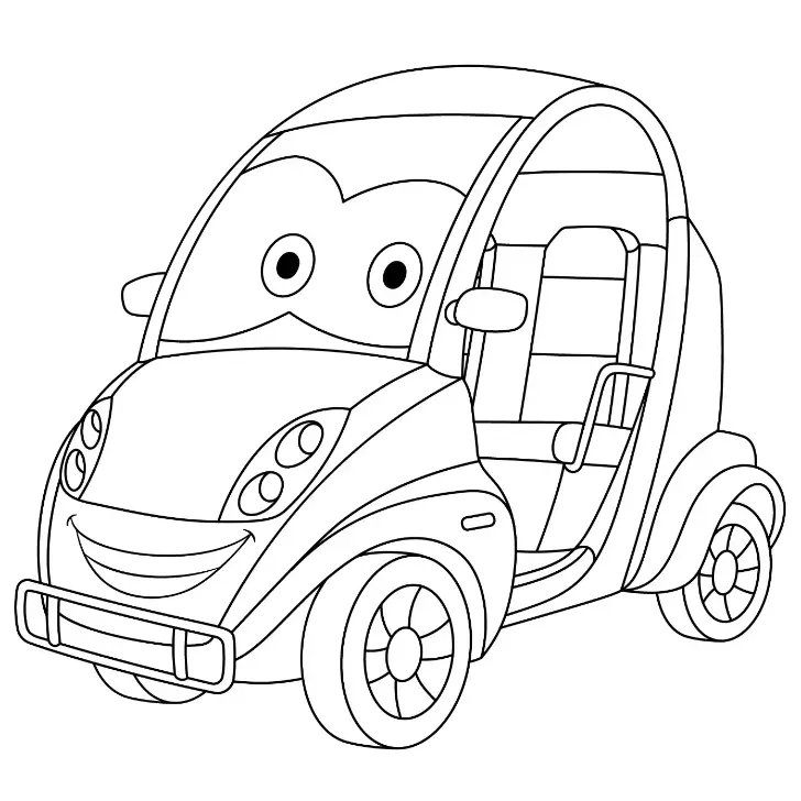 Free Vehicle Picture To Color In