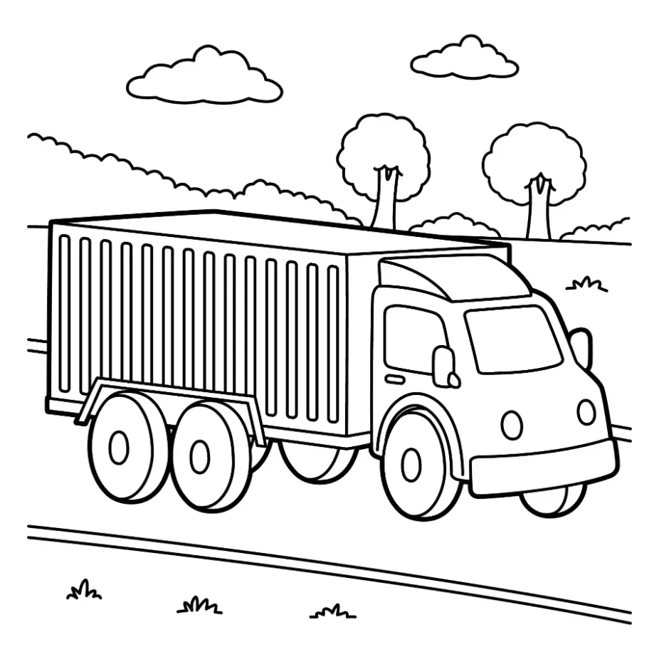 Free Vehicle Picture To Color In