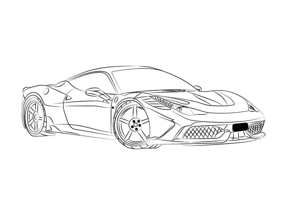 Free Vehicle Picture To Color In