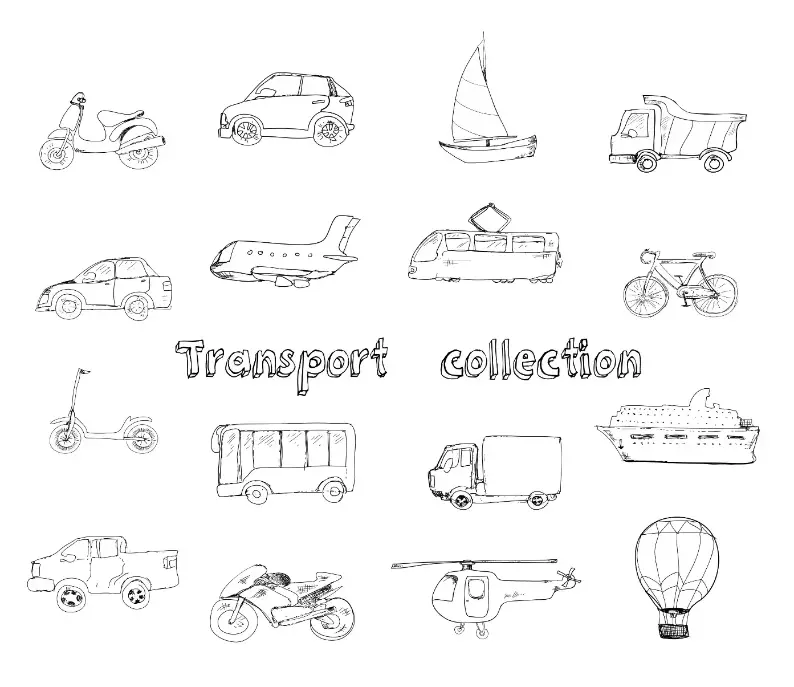 Free Vehicle Picture To Color In