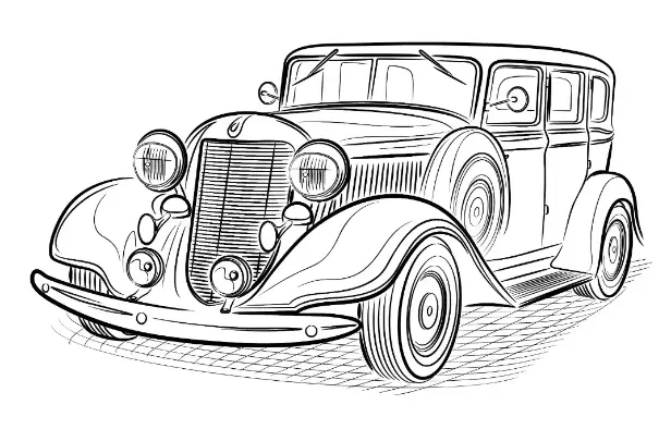 Free Vehicle Picture To Color In