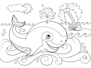 Free Whale Picture To Color In