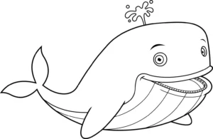 Free Whale Picture To Color In