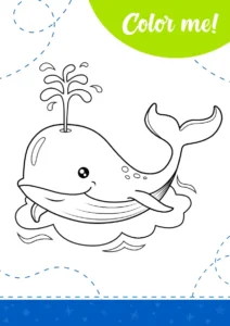 Free Whale Picture To Color In