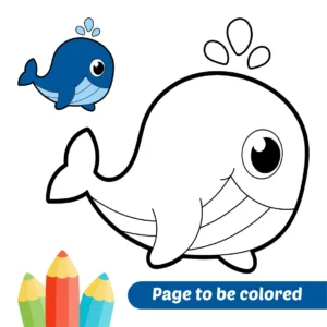 Free Whale Picture To Color In