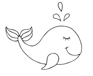 Free Whale Picture To Color In